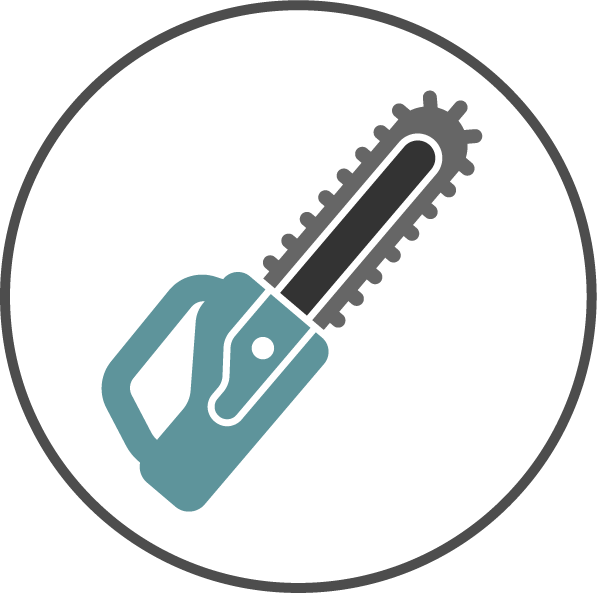 伐採サービスのアイコン